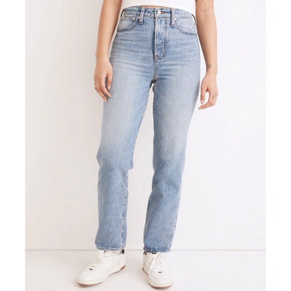 NWT Madewell Petite Curvy Perfect Vintage Straight Jean Seyland Wash 33 Petite - Picture 1 of 16